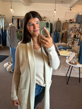 Load image into Gallery viewer, Almond Sleeveless Cardigan

