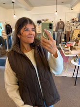 Load image into Gallery viewer, Dark Brown Quilted Vest
