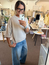 Load image into Gallery viewer, Cora Raw Edge Top - Tan
