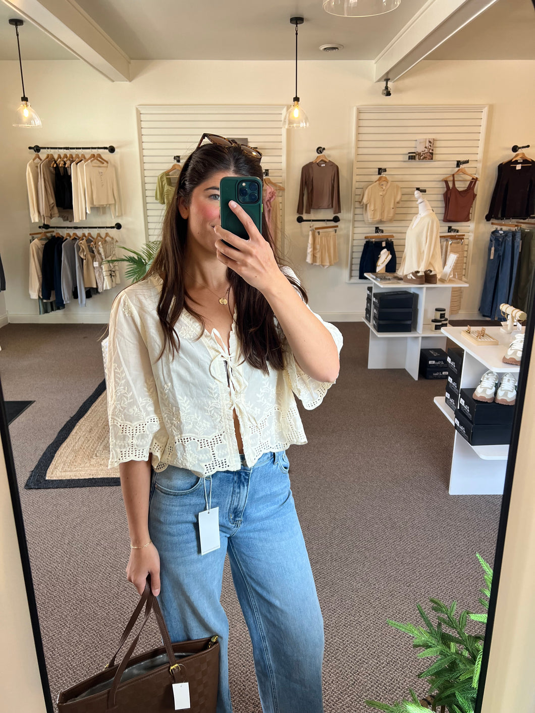 Carly Front Tie Blouse