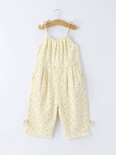 Load image into Gallery viewer, Floral Baby Girl Sleeveless Jumpsuit with Pockets
