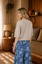 Load image into Gallery viewer, Cora Raw Edge Top - Tan
