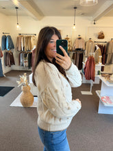 Load image into Gallery viewer, Pom Pom Cable Knit Sweater
