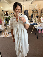 Load image into Gallery viewer, Striped Linen Midi Dress
