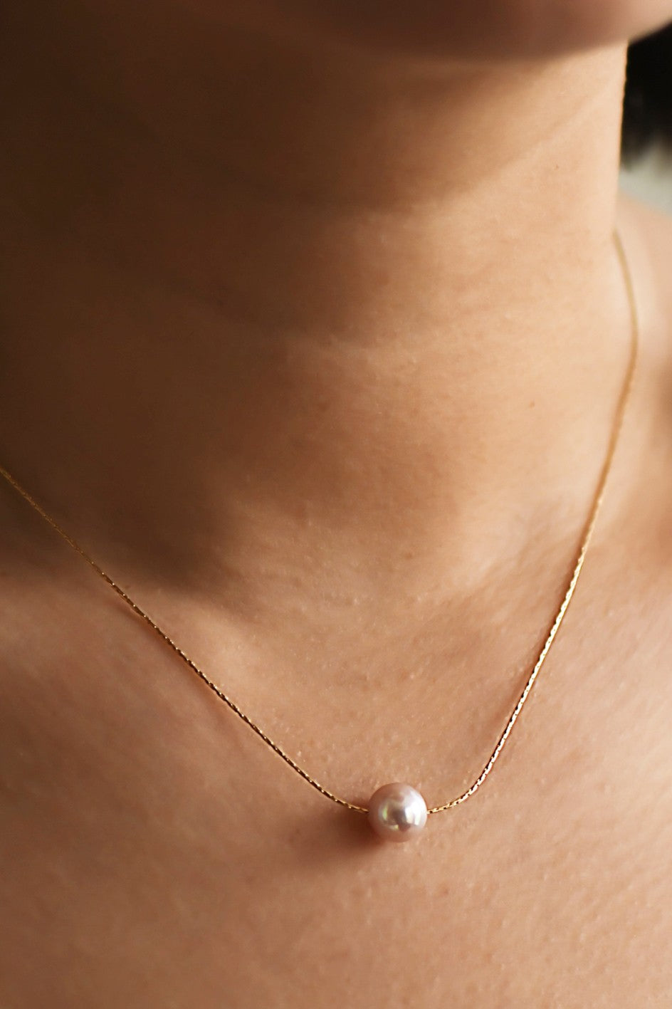 Pink Single Pearl Necklace