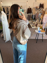 Load image into Gallery viewer, Striped Long Sleeve Top Taupe
