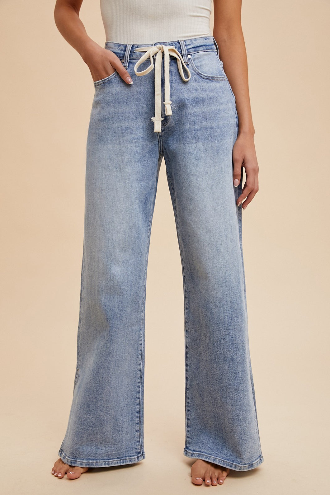 Tied Up Wide Leg Jean