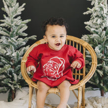 Load image into Gallery viewer, Vintage Santa Graphic Sweatshirt Romper
