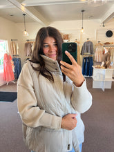 Load image into Gallery viewer, Solid Zip Up Puffer Vest - Cement
