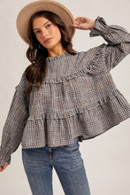 Load image into Gallery viewer, Seeing Fall Plaid Top
