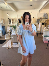 Load image into Gallery viewer, Coastal Baby Blue Romper
