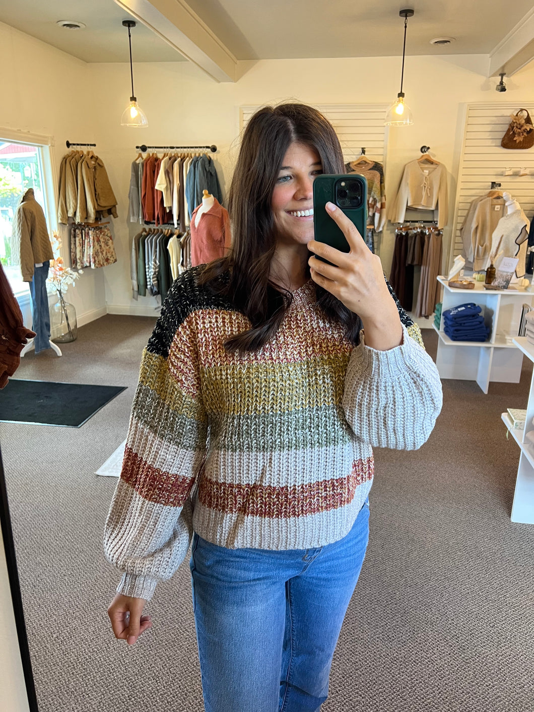 Rylee Multi Strip Sweater