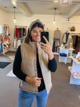 Load image into Gallery viewer, Asher Suede Puffer Vest - Mocha
