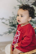 Load image into Gallery viewer, Vintage Santa Graphic Sweatshirt Romper
