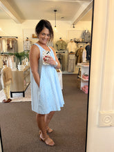 Load image into Gallery viewer, Halter blue gingham dress
