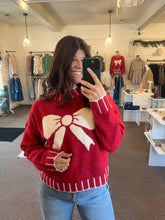 Load image into Gallery viewer, Red Bow Sweater
