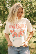 Load image into Gallery viewer, Marigold Give Thanks Fall Graphic Tee
