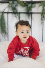 Load image into Gallery viewer, Vintage Santa Graphic Sweatshirt Romper
