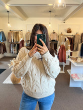Load image into Gallery viewer, Pom Pom Cable Knit Sweater
