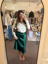 Load image into Gallery viewer, Evergreen Satin Skirt
