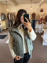 Load image into Gallery viewer, Winnie Quilted Puffer Vest - Sage
