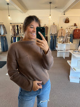 Load image into Gallery viewer, Ursula Ribbed Knit Top -Mocha
