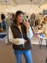 Load image into Gallery viewer, Dark Brown Quilted Vest
