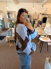 Load image into Gallery viewer, Cabin Cozy Knit - Blue/Brown
