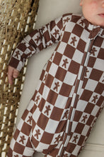 Load image into Gallery viewer, Gingerbread Check Zip Pajamas
