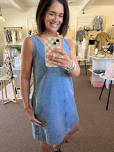 Load image into Gallery viewer, Prairie Charm Denim Dress

