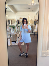 Load image into Gallery viewer, Coastal Baby Blue Romper
