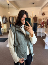 Load image into Gallery viewer, Winnie Quilted Puffer Vest - Sage
