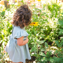 Load image into Gallery viewer, Organic Cotton Ruffle Dress | Sky
