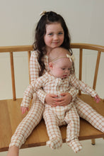 Load image into Gallery viewer, Caramel Gingham Zip Pajamas
