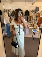 Load image into Gallery viewer, Polka Dot Satin Maxi Dress
