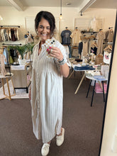 Load image into Gallery viewer, Striped Linen Midi Dress
