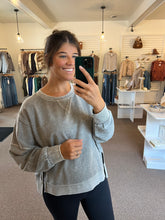 Load image into Gallery viewer, Grace Washed Top - Grey
