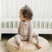 Load image into Gallery viewer, Darling Ditsy Bamboo Zippy Floral Baby Pajamas Summer
