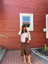 Load image into Gallery viewer, Wren Midi Skirt - Brown
