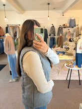 Load image into Gallery viewer, Navy Gingham Printed Vest
