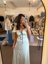 Load image into Gallery viewer, Polka Dot Satin Maxi Dress
