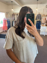 Load image into Gallery viewer, Washed Ribbed Tee - Khaki
