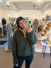 Load image into Gallery viewer, Polka Dot Sherpa Half-Zip Pullover
