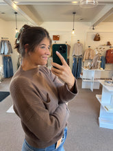 Load image into Gallery viewer, Ursula Ribbed Knit Top -Mocha
