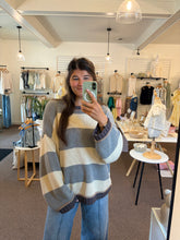 Load image into Gallery viewer, Cabin Cozy Knit - Grey/Cream
