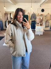 Load image into Gallery viewer, Solid Zip Up Puffer Vest - Cement
