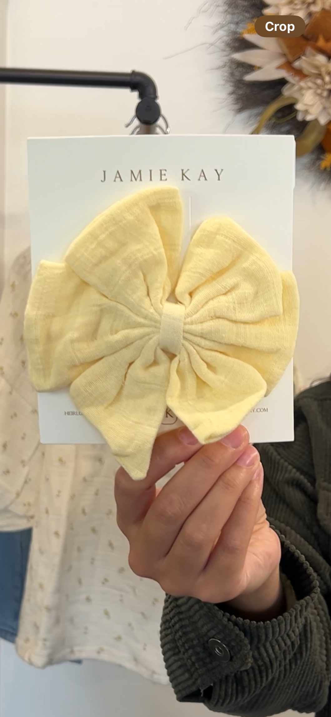 Organic Cotton Muslin Annalise Bow - Sunshine