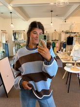 Load image into Gallery viewer, Cabin Cozy Knit - Blue/Brown
