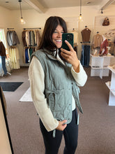 Load image into Gallery viewer, Winnie Quilted Puffer Vest - Sage
