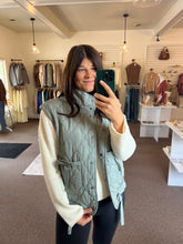 Load image into Gallery viewer, Winnie Quilted Puffer Vest - Sage
